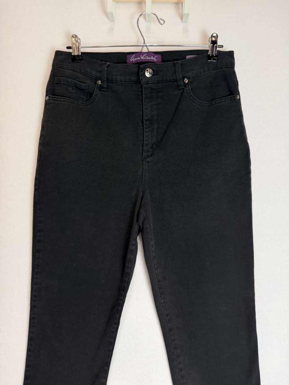 Gloria Vanderbilt Amanda Classic Tapered Jeans Womens Size 12 Black Denim - Picture 5 of 14